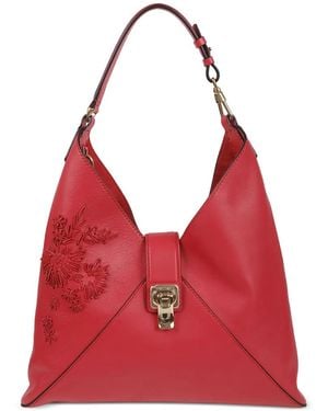 Ermanno Scervino Sac Porté Épaule À Appliqués Fleurs - Red