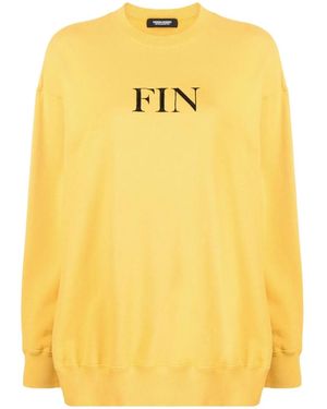 Undercover Graphic-Print Cotton Sweatshirt - Yellow