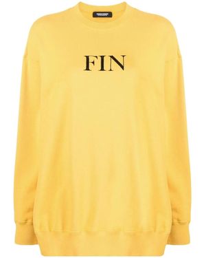 Undercover Graphic-Print Cotton Sweatshirt - Yellow