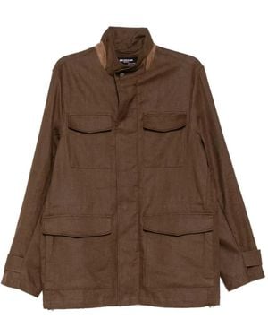 Kiton Chest Pockets Military Jacket - Brown