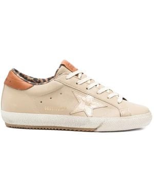 Golden Goose Super-Star Animal-Print Trainers - White