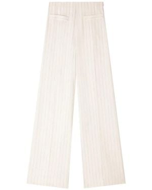 Sandro Striped Trousers - White