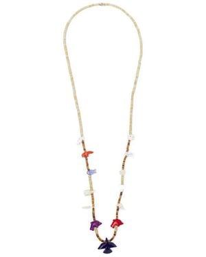 BLAKLACE Beaded Charm Necklace - White
