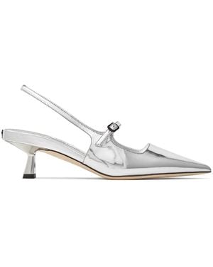 Jimmy Choo Didi 45mm エナメルレザー パンプス - ホワイト