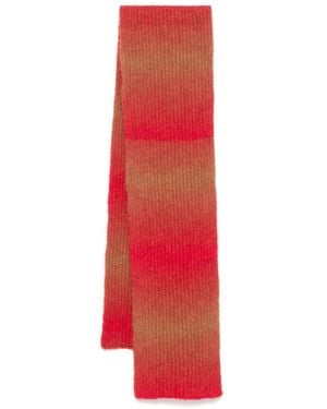 Etudes Studio Gradient-Effect Scarf - Red