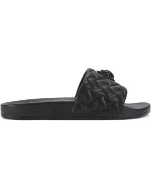 Kurt Geiger Gesteppte Meena Eagle Pantoletten - Schwarz