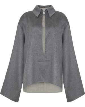 Adam Lippes Doppelreihiger Arlo Kaschmirpullover - Grau