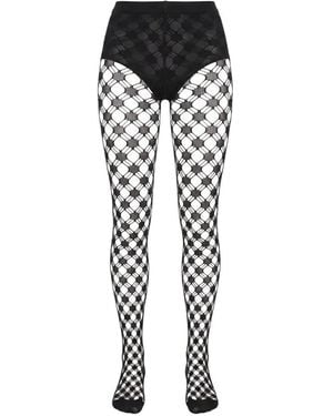 Wolford Collant Con Motivo Geometrico - Nero