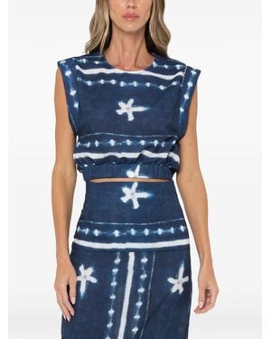 JBQ Anika Cropped Top - Blue