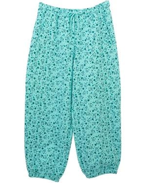 Ashley Williams Graphic-Print Track Pants - Blue