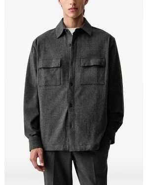KARL LAGERFELD Flap-Pocket Shirt - Black