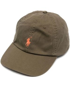 Polo Ralph Lauren Cappello Da Baseball Kaki Con Pony a Contrasto - Neutro