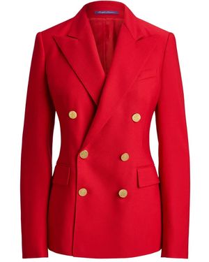 Ralph Lauren Camden Double-Breasted Blazer - Red