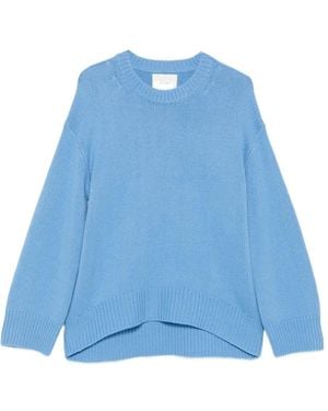 Lisa Yang Ribbed-Knit Crew-Neck Jumper - Blue