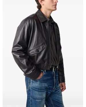 Studio Nicholson Kendal Leather Jacket - Blue