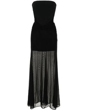 David Koma Strapless Evening Dress - Black