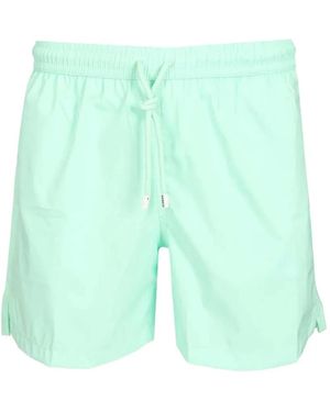 Fedeli Drawstring-Waist Swim Shorts - Green