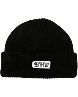 Versace Jeans Couture Berretto A Coste - Nero