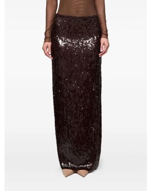 Atu Body Couture Sequinned Maxi Skirt - Black