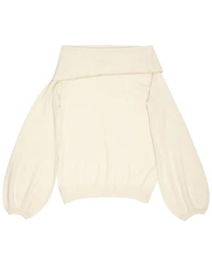 Frenckenberger Off-Shoulder Gypsy Jumper - Natural