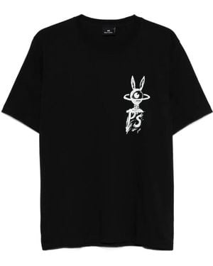 Paul Smith プリント Tシャツ - ブラック