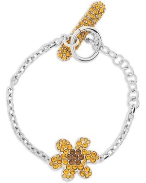 Marni Rhinestone Daisy Bracelet - Metallic