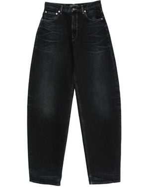 Haikure Faded Barrel-Leg Jeans - White