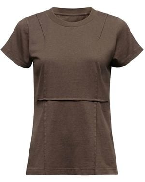 MM6 by Maison Margiela Cotton Short-Sleeved T-Shirt - Brown