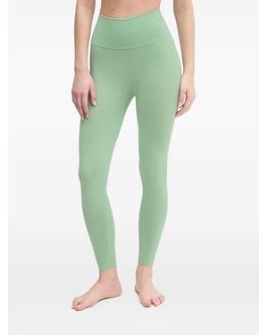 Casall Scallop High-Waisted Leggings - Green