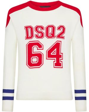 DSquared² Intarsia-Knit Jumper - Grey