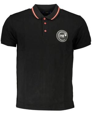 Roberto Cavalli Polo Con Logo Ricamato - Nero
