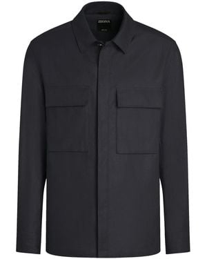 ZEGNA Linen Shirt - Blue
