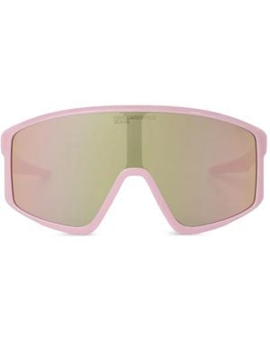 KARL LAGERFELD Rectangle-Frame Sunglasses - Pink