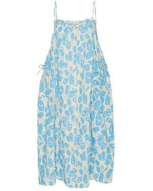 Henrik Vibskov Rooster Printed Midi Dress - Blue