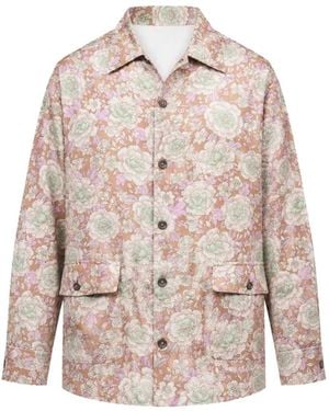 Paul & Joe Leonard Floral-Print Pocket-Detail Shirt - White