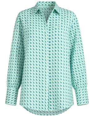 Seafolly Geometric Print Button Shirt - Blue