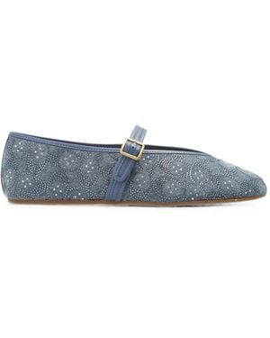 COACH Mary Janes Mit Kristallverziertem Schnallenriemen - Blau