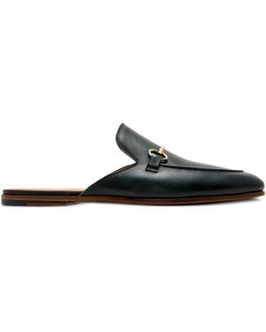 Magnanni Leather Mules - Black