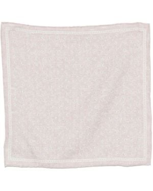 Eleventy Patterned Handkerchief - White