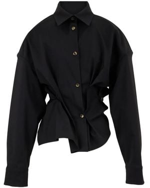 A.W.A.K.E. MODE Hemd Mit Verdrehtem Detail - Schwarz