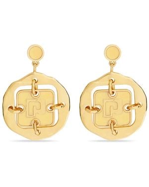 Rabanne Orecchini Pendenti Medal - Metallizzato