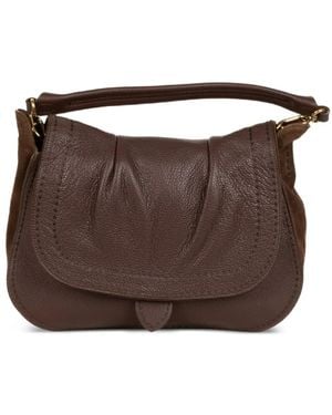 VISONA Sella Gathered Shoulder Bag - Brown
