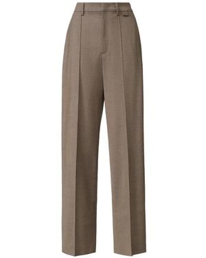 Fabiana Filippi Pressed-Crease Straight-Leg Trousers - Natural