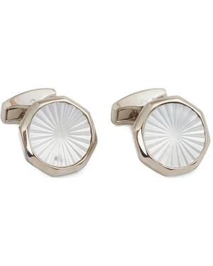 Tateossian Sunburst Semiprecious Sunray-Engraved Decagonal Cufflinks - Metallic