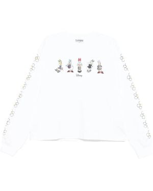Ganni Camiseta Daisy Duck De X Disney - Blanco