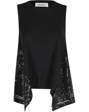 MEIMEIJ Sequin-embellished top - Schwarz