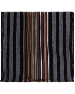 Paul Smith Striped Scarf - Black