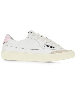 Autry Windscape Low Suede-Trim Paneled Sneakers - White