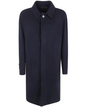 Lardini Raglan-Sleeve Wool Coat - Blue