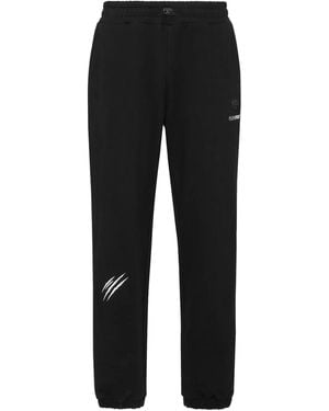 Philipp Plein Scratch-Print Track Trousers - Black